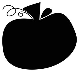 Happy Halloween Pumpkin Black Silhouette
