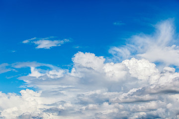 Blue sky with white cloud.