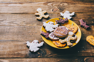 Halloween Cookies on table