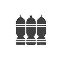 Obraz premium Bombs icon vector, filled flat sign, solid pictogram isolated on white. Symbol, logo illustration.