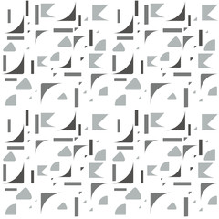 Geometric vector seamless pattern in scandinavian style. Modern background with simple shapes in muted retro colors.