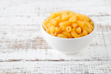 Italian food raw macaroni For cooking food made of flour