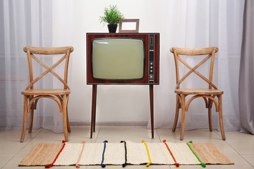 Design of interior with old TV