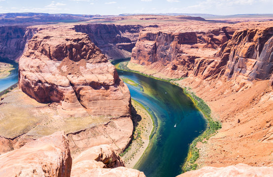 Picturesque curve of the Colorado River in Arizona. Canyons of the USA