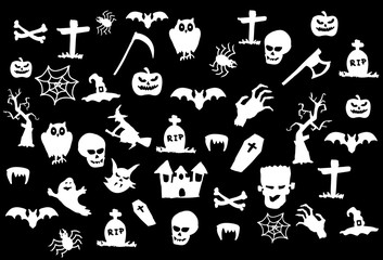 Halloween set icons
