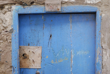 Blue rusctic moroccan door