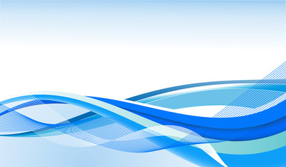 Beautiful abstract blue background with waves