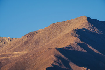Fototapeta na wymiar Landscape mountain with blue sky at Leh ladakh