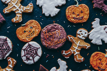 Halloween Cookies on table