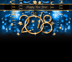 2018 Happy New Year Background for your Seasonal Flyers and Greetings Card