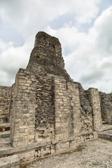 Naklejka premium the ruins of Xpujil maya archaeological site in Mexico