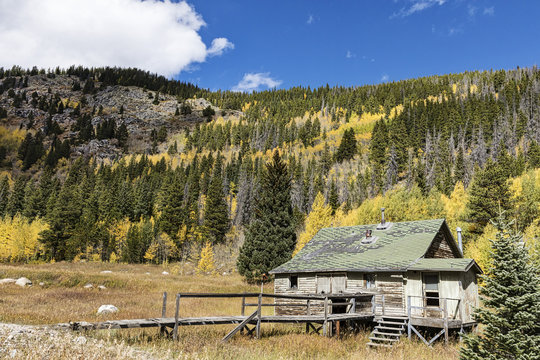 An Old Abandon Cabin Along Rollins Pass Road.