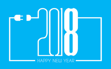 2018 Happy New Year Background for your Seasonal Flyers and Greetings Card