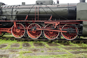 Fototapeta na wymiar lokomotywa, pociąg, wagon, stacja 