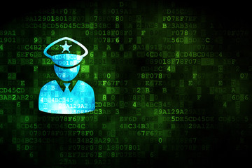 Law concept: Police on digital background