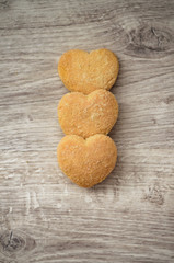 Сookies on wooden table.