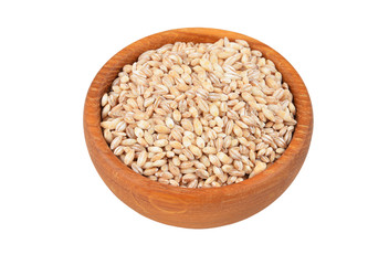 Barley grits in bowl