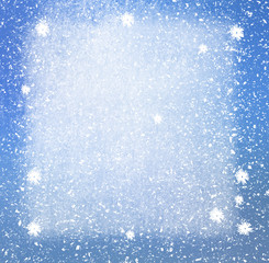 Schneeflocken auf Pastell - Winterliches Design - Abstrakter Hintergrund