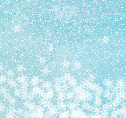 Schneeflocken auf Pastell - Winterliches Design - Abstrakter Hintergrund