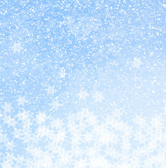 Schneeflocken auf Pastell - Winterliches Design - Abstrakter Hintergrund