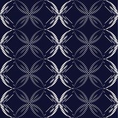 Abstract geometric pattern. A seamless background, blue and white texture