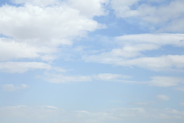 blue sky with clouds closeup 