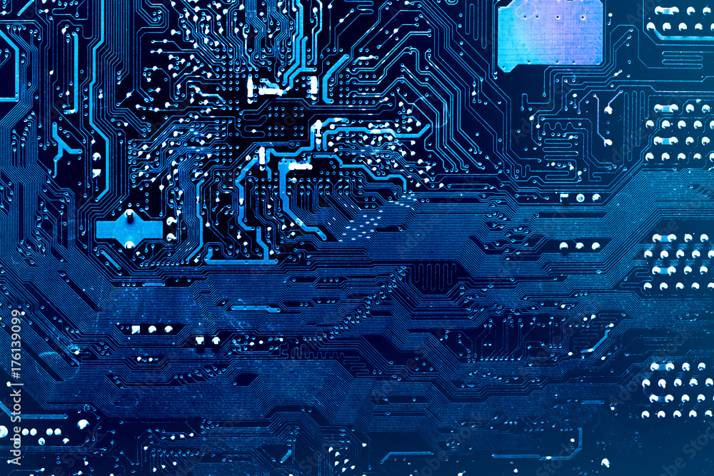 Aufkleber dark background of the silhouette of the computer motherboard for the design of the company's it sit