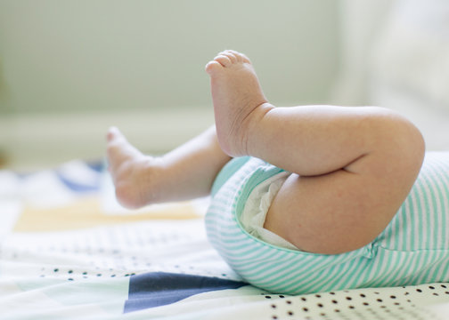 Baby kicking his feet