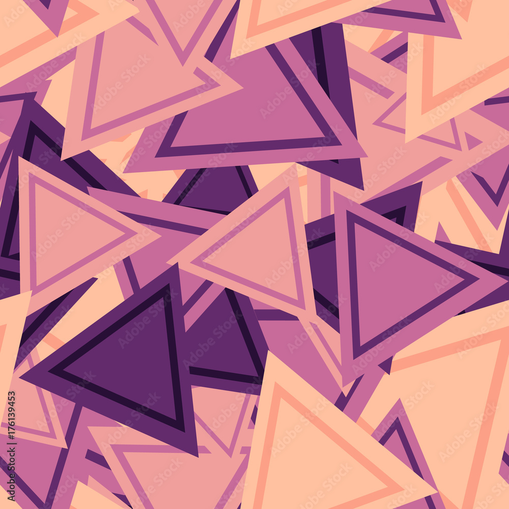 Poster triangle background pattern. repeating triangle vector pattern. cute triangle seamless background