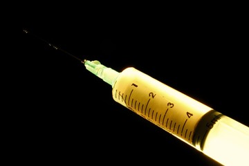 syringe with a drug 