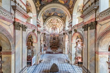 Fototapeta na wymiar Interior of church of the Annunciation, Litomerice