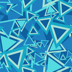 Triangle Background Pattern. Repeating Triangle Vector Pattern. Cute Triangle Seamless Background
