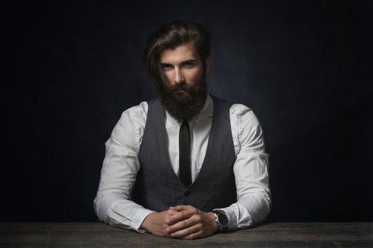 Stylish young man with cool beard