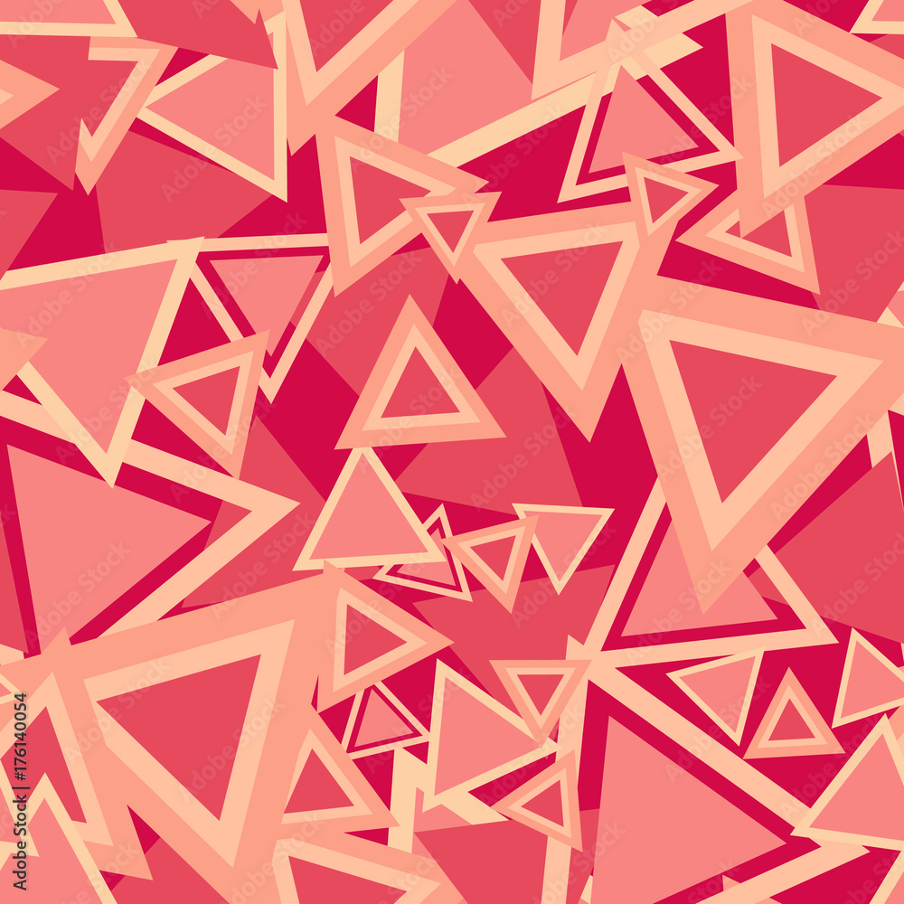 Poster triangle background pattern. repeating triangle vector pattern. cute triangle seamless background