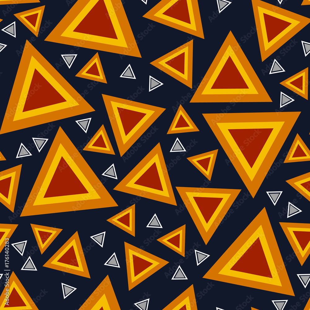 Poster triangle background pattern. repeating triangle vector pattern. cute triangle seamless background