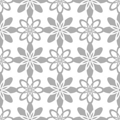 Floral seamless pattern. Light gray wallpaper background