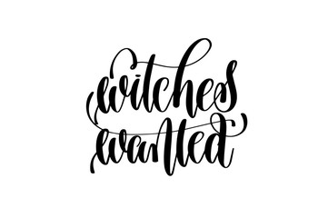 Obraz premium witches wanted hand lettering inscription quote to witch party