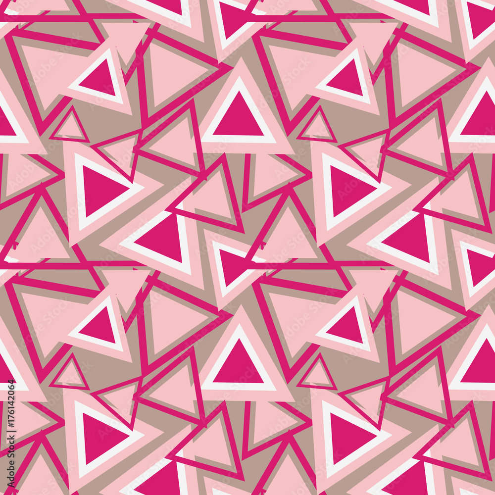 Poster triangle background pattern. repeating triangle vector pattern. cute triangle seamless background