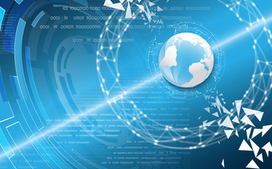 Background with abstract elements and earth globe