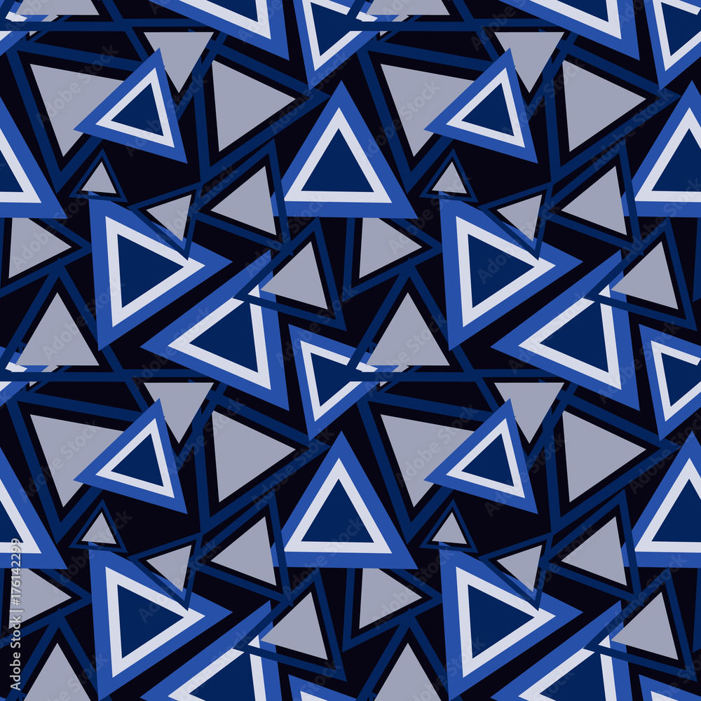 Poster triangle background pattern. repeating triangle vector pattern. cute triangle seamless background