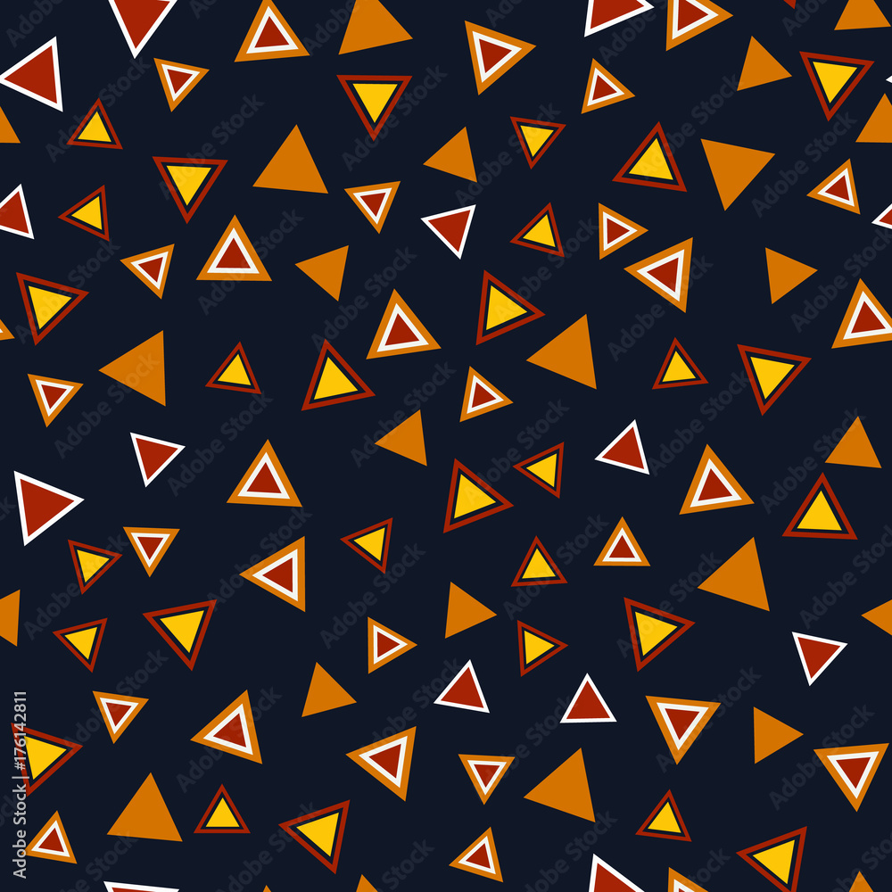 Poster triangle background pattern. repeating triangle vector pattern. cute triangle seamless background