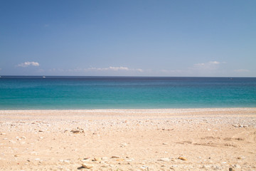 Beach on the sea with the horizon