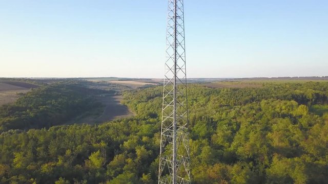 GSM mobile tower at the middle of the forest