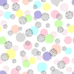  Seamless colorful dotted pattern. Vector abstract background with circles. © Afanasia
