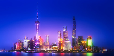 Naklejka premium Shanghai skyline cityscape