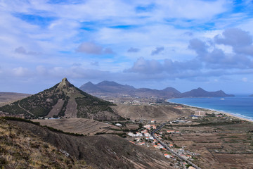 Fototapeta na wymiar Landscape of Porto Santo Island, north of Madeira