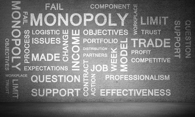 Collage of business conceptual words.