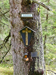 devotion place with crucifix