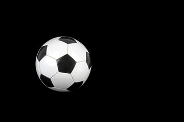 Fototapeta na wymiar Soccer ball isolated on black background