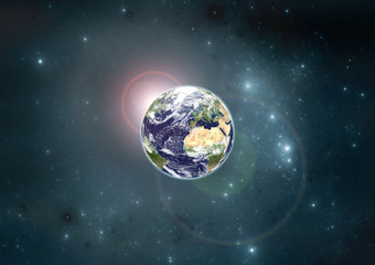 Planet Earth with stars. Elements of this image furnished by NASA